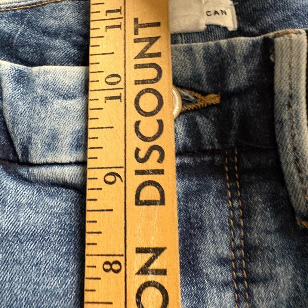 Good American High Rise Skinny Jeans Womens Size 10 30 Blue Denim Raw Hem