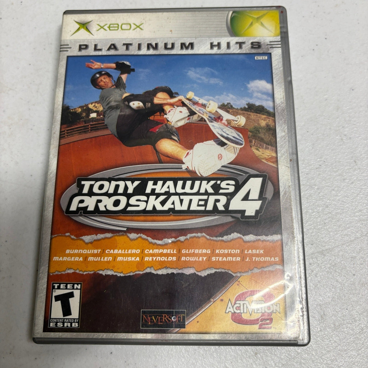 Tony Hawks Pro Skater 4 Original Microsoft Xbox Platinum Hits CIB Complete