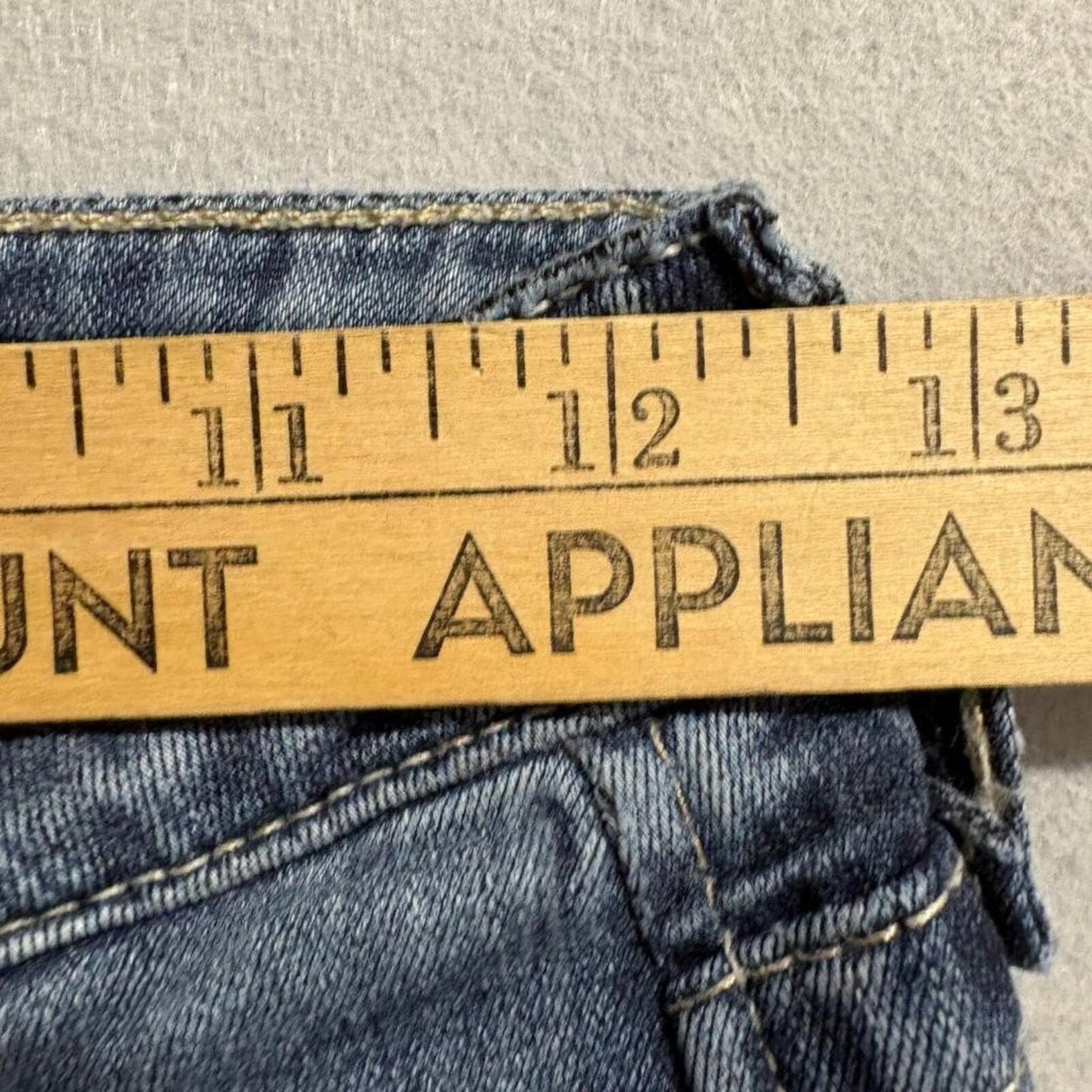 Big Star Alex Skinny Jeans Womens 24 Blue Denim Embroidered Pockets Stretch