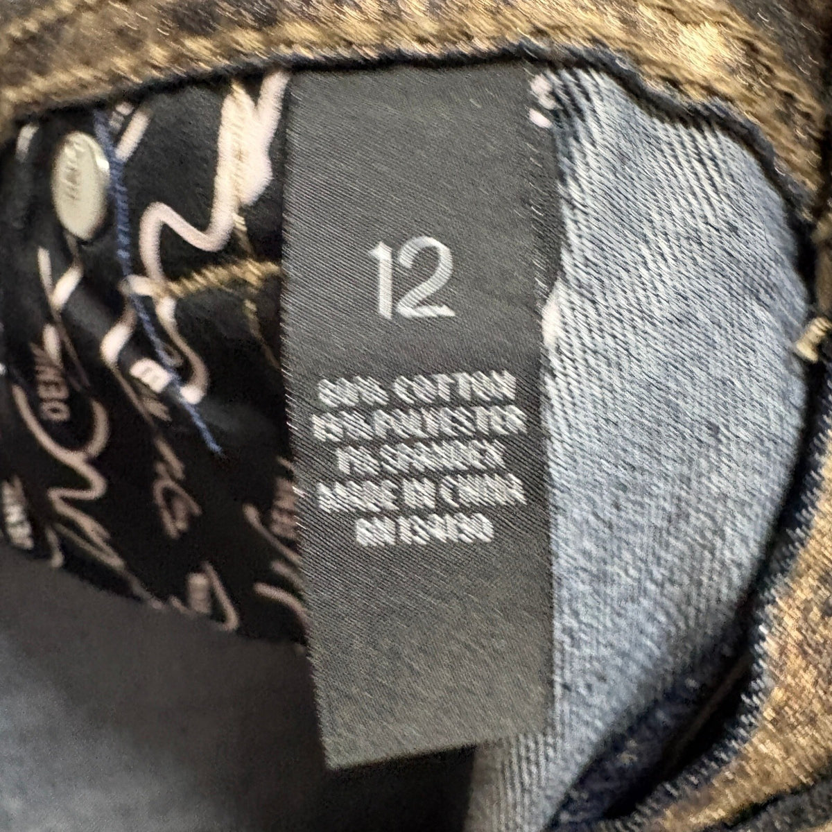 INC International Concepts Metallic Gold Snakeskin Skinny Jeans Womens 12