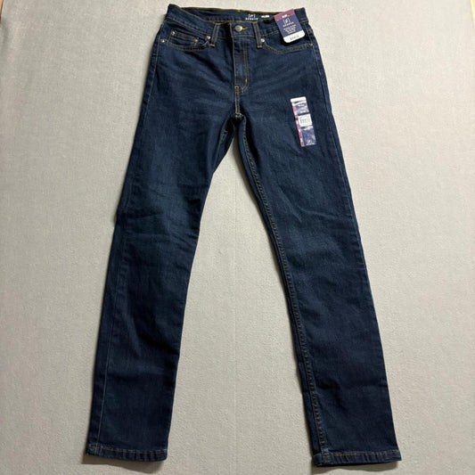 George Boys Slim Fit Jeans Size 28x30 Dark Wash Blue Denim Stretch New With Tags