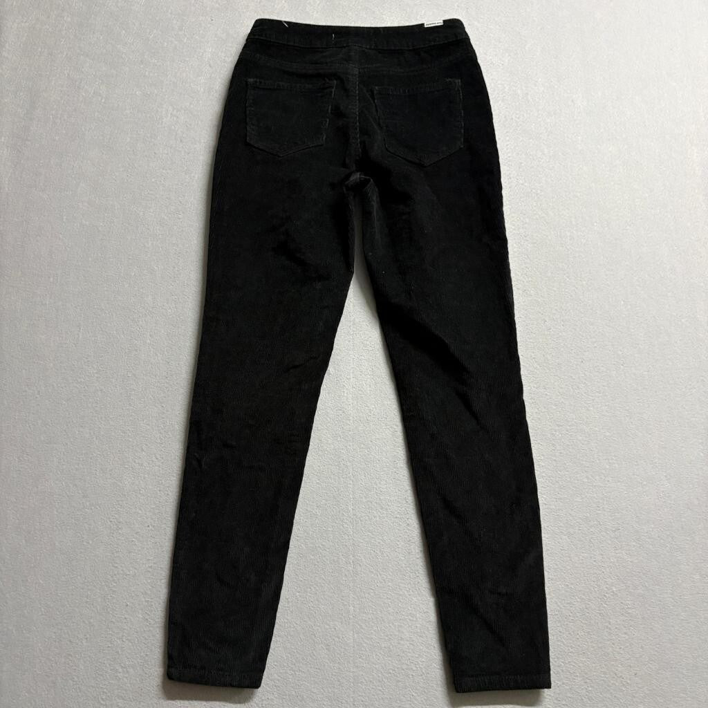 Madden Girl Corduroy Pants Womens 1 Black Stretch Skinny High Rise 26 Inseam