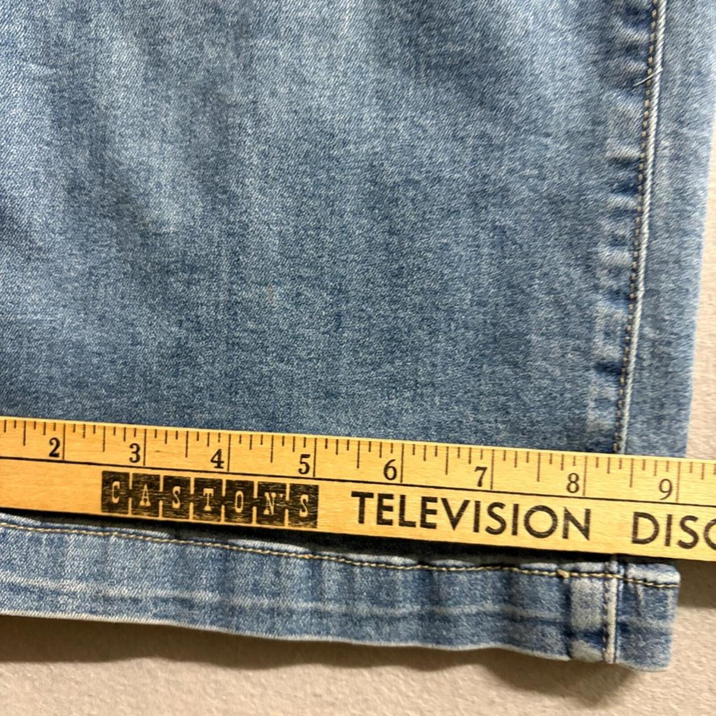 Ashley Mason Paperbag Waist Jeans Womens Size 5 Wide Leg Cropped Blue Denim
