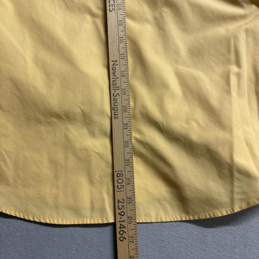 Cabelas Womens Medium Yellow Long Sleeve Button Up Shirt 100% Cotton Pocket