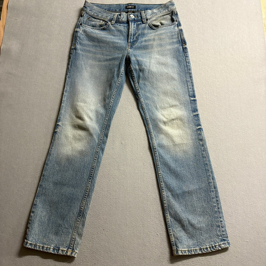 Rank 45 Mens Jeans Size 30x32 Blue Denim Straight Leg Stretch Made in Egypt