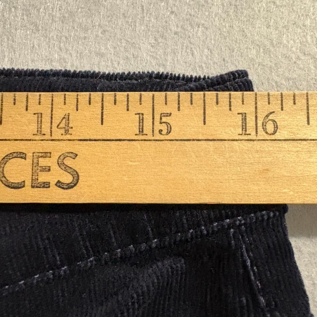 Talbots Corduroy Pants Womens 8 High Waist Straight Leg Navy Blue Stretch