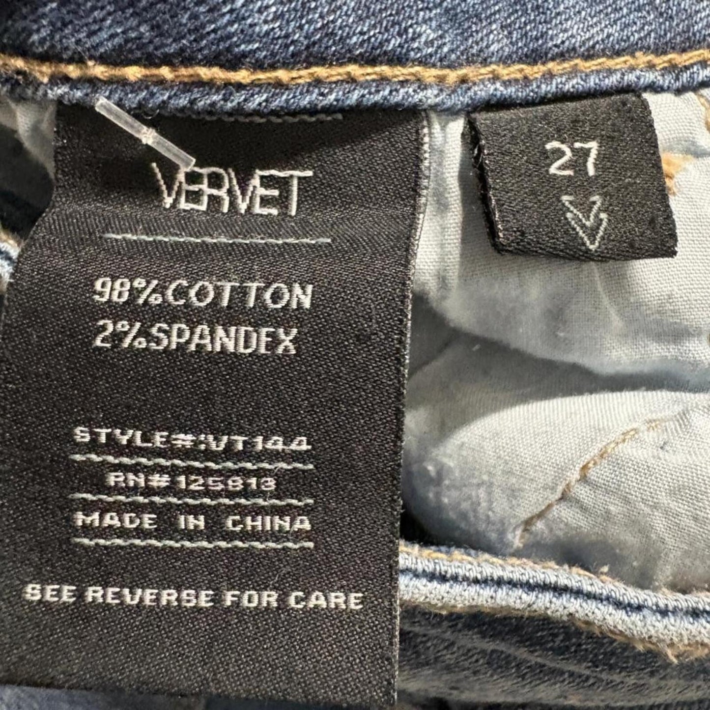 Vervet Ankle Skinny Jeans Womens 27 Distressed Frayed Asymmetric Hem Stretch