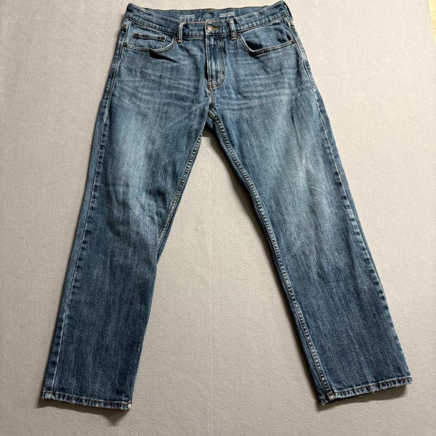 St John's Bay Regular Fit Jeans Mens 32x30 Blue Comfort Stretch Denim 32x28
