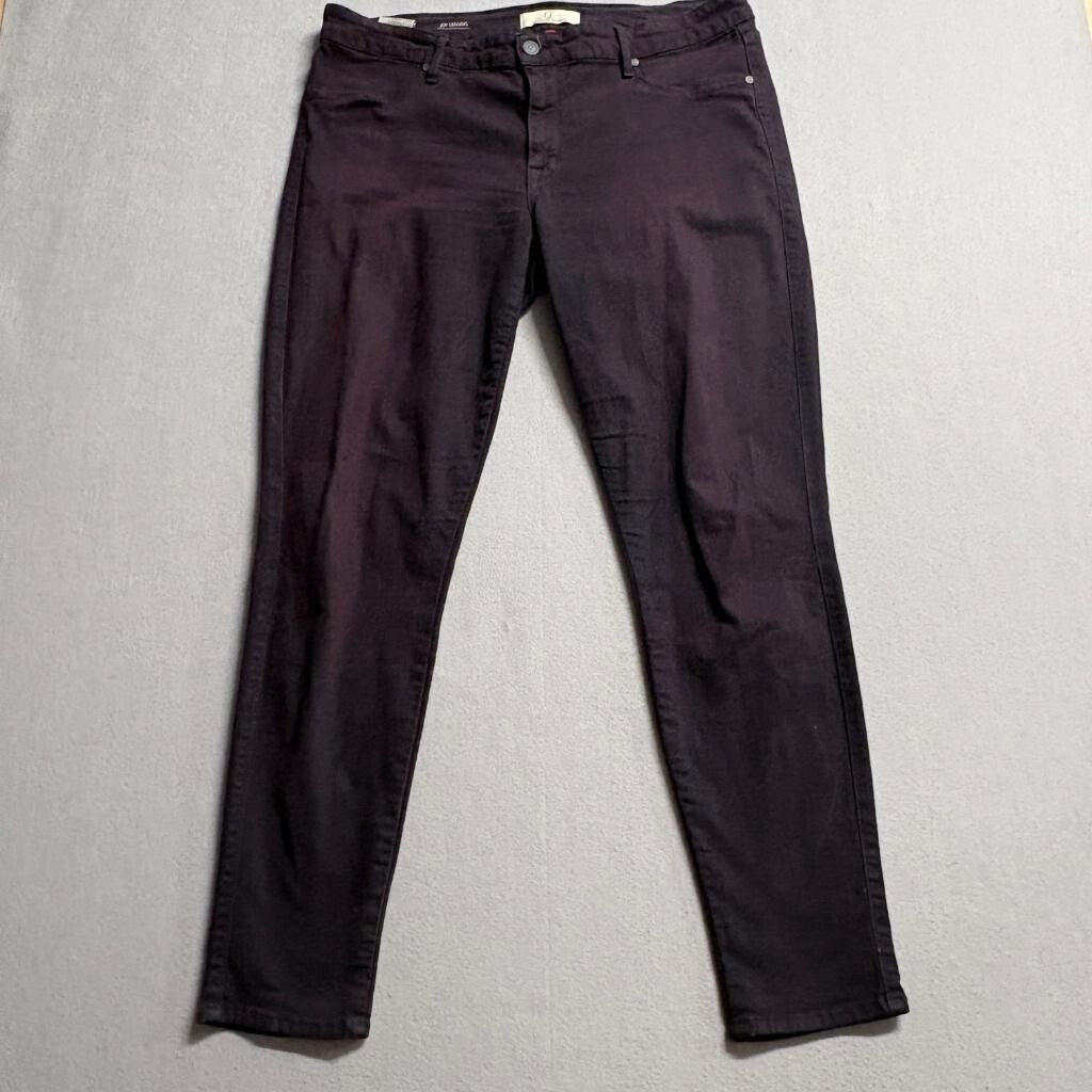 CJ by Cookie Johnson Joy Legging Jeans Womens 34 Dark Purple Plum Stretch Denim