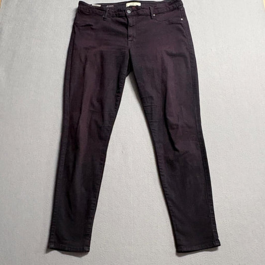 CJ by Cookie Johnson Joy Legging Jeans Womens 34 Dark Purple Plum Stretch Denim