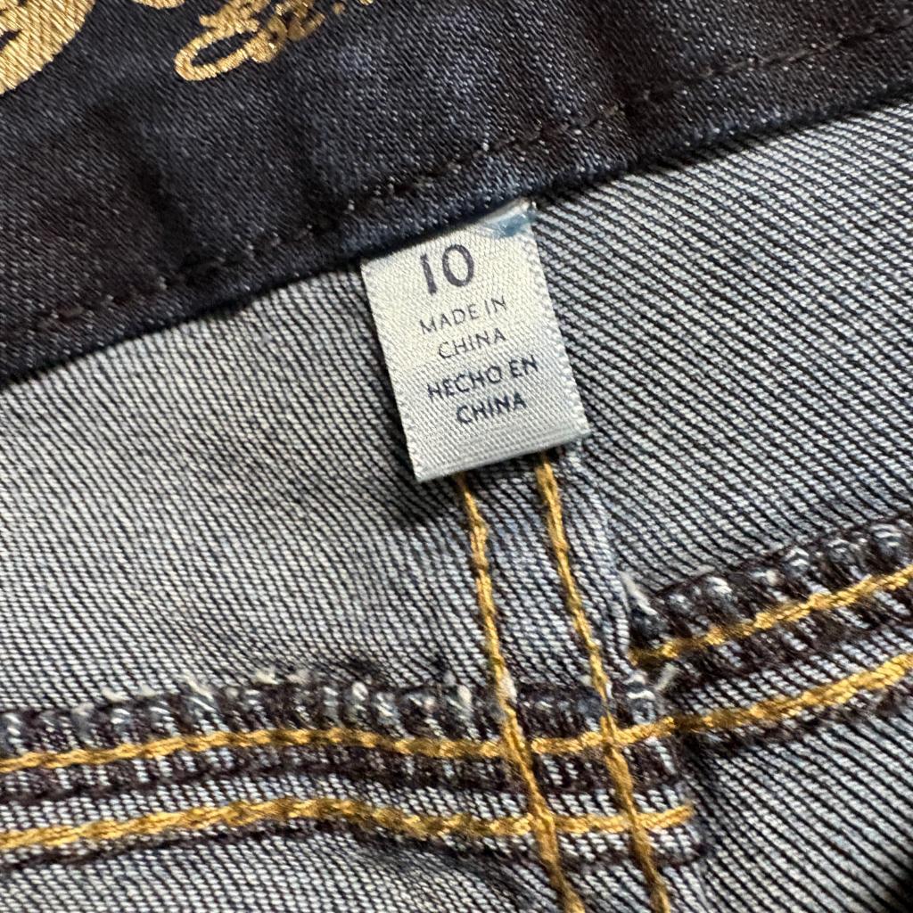 Seven7 Tummyless High Rise Skinny Jeans Womens 10 Dark Wash Blue Denim Stretch