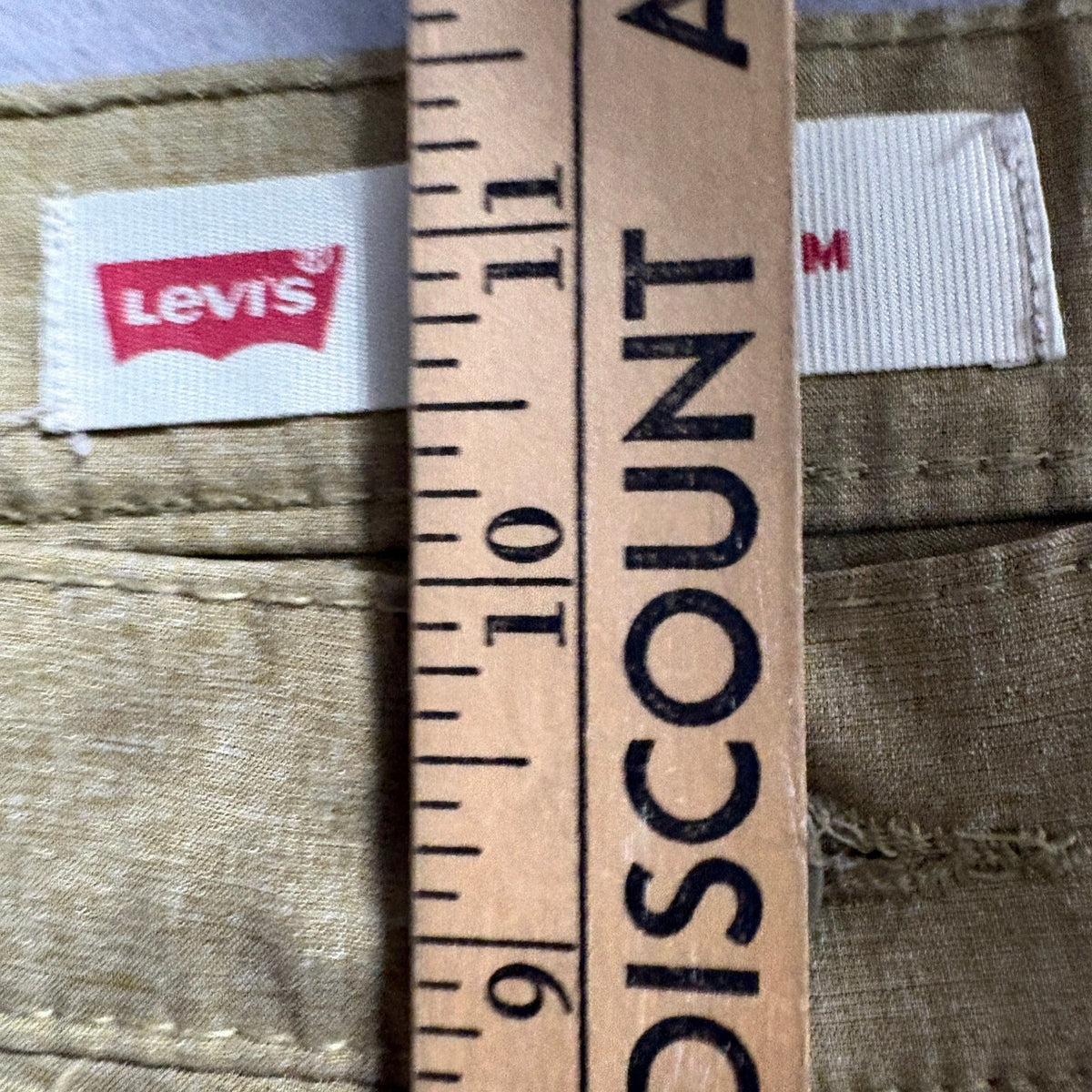 Levis 511 Slim Shorts Boys 18 Reg W29 Green Brown Polyester Blend Casual