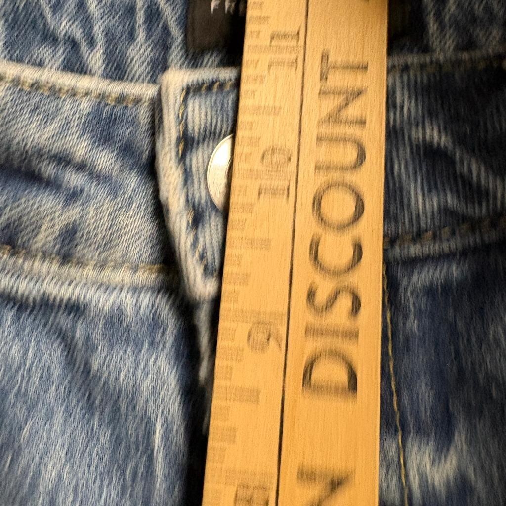 Free Assembly Distressed Straight Leg Jeans Womens Size 10 Blue Denim Raw Hem