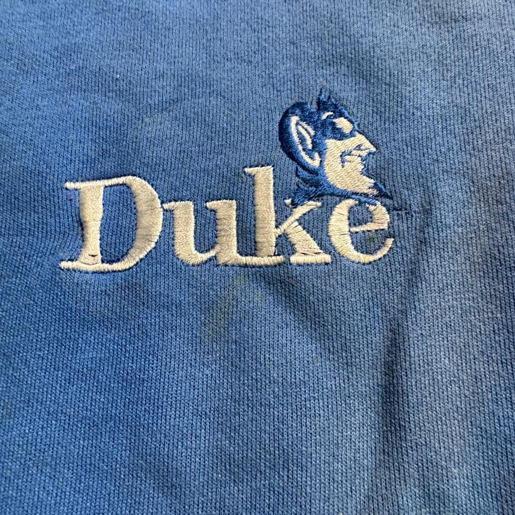 Vintage Duke Blue Devils Sweatshirt Mens XL Blue College Ware USA Crewneck NCAA
