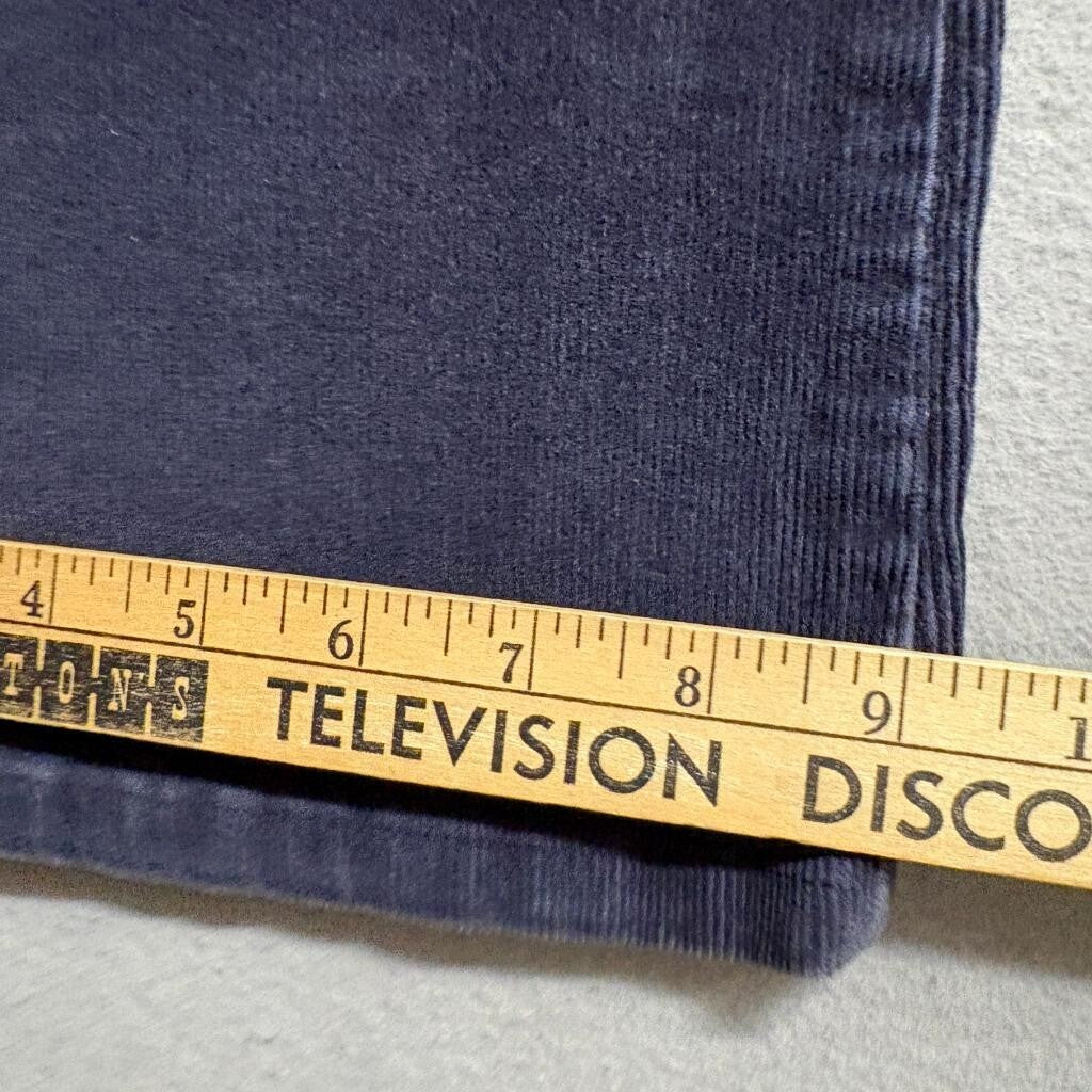 St Johns Bay Corduroy Pants Womens 8 Navy Blue Stretch Bootcut Mid Rise Cotton