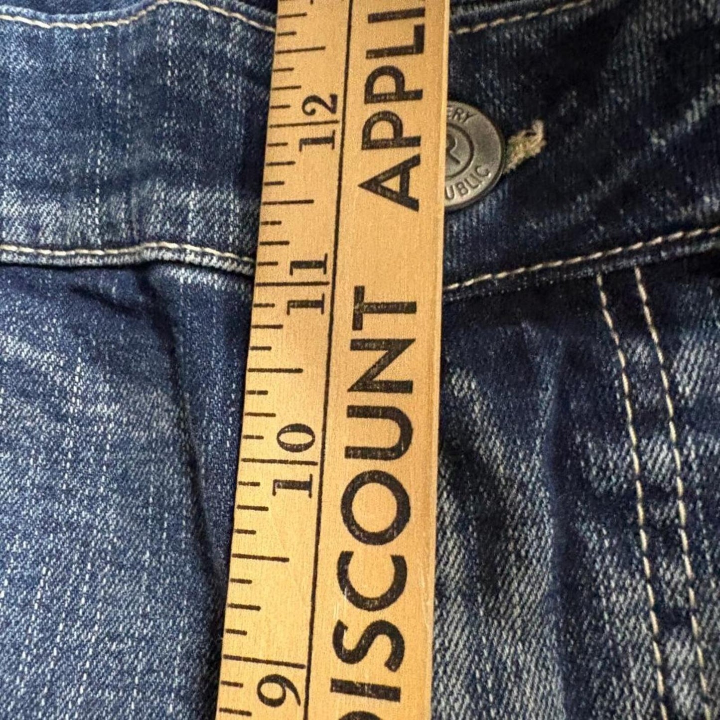 Refinery Republic Moto Jeans Mens 46 Blue Distressed Biker Slim Leg Denim