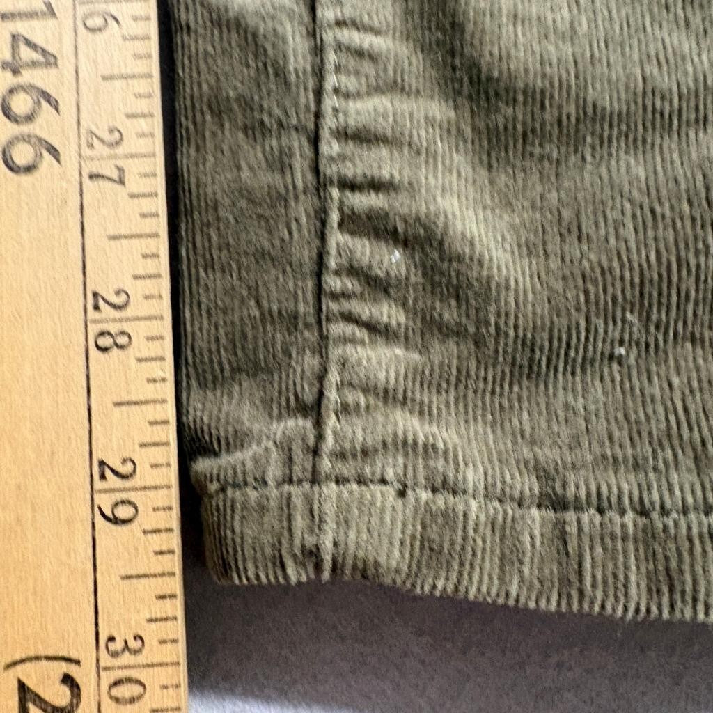 d.jeans Womens Corduroy Pants Size 6 Olive Green Cotton Blend Stretch Straight