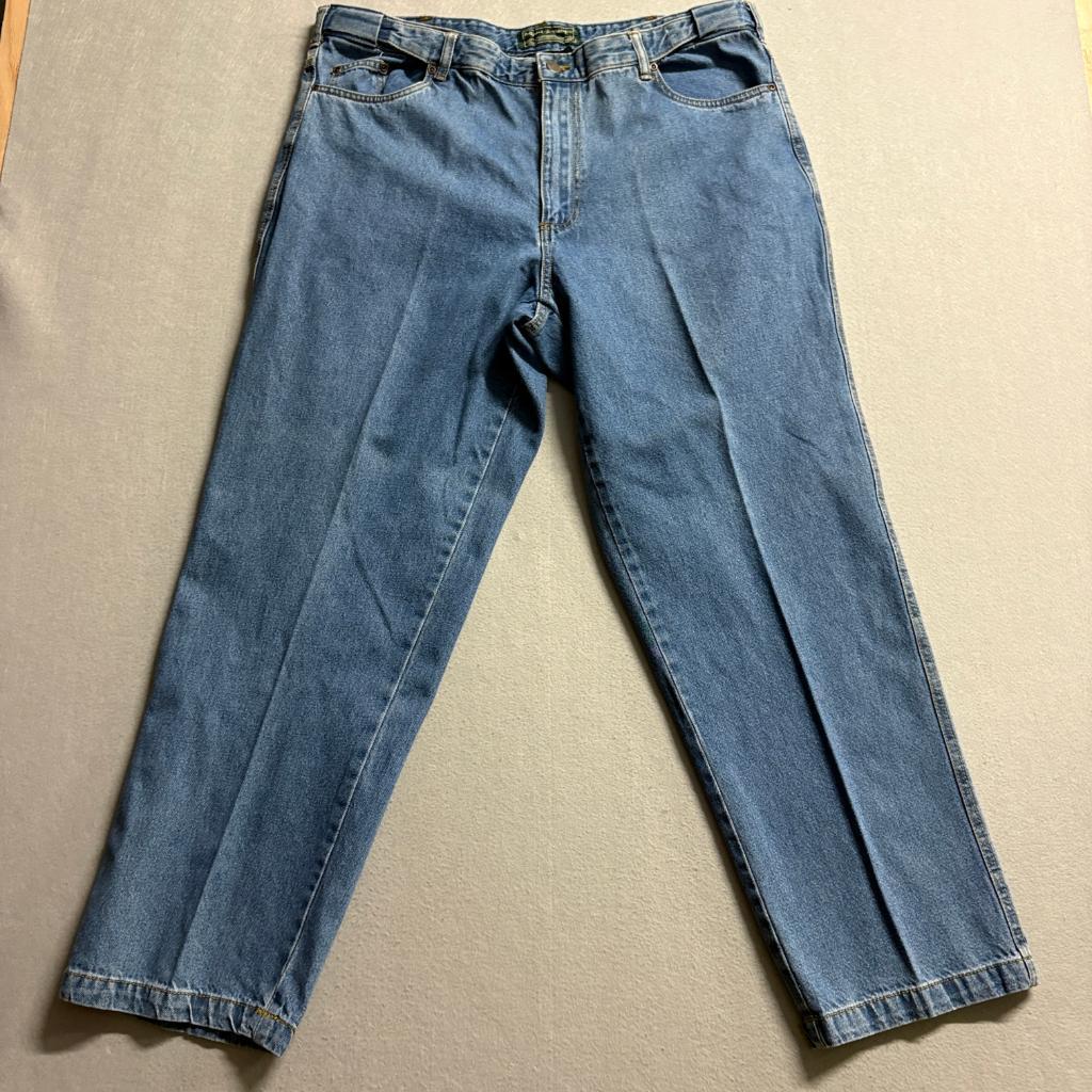 Scandia Woods Adjust-A-Band Jeans Mens 38M Blue Denim Expandable Waist Cotton