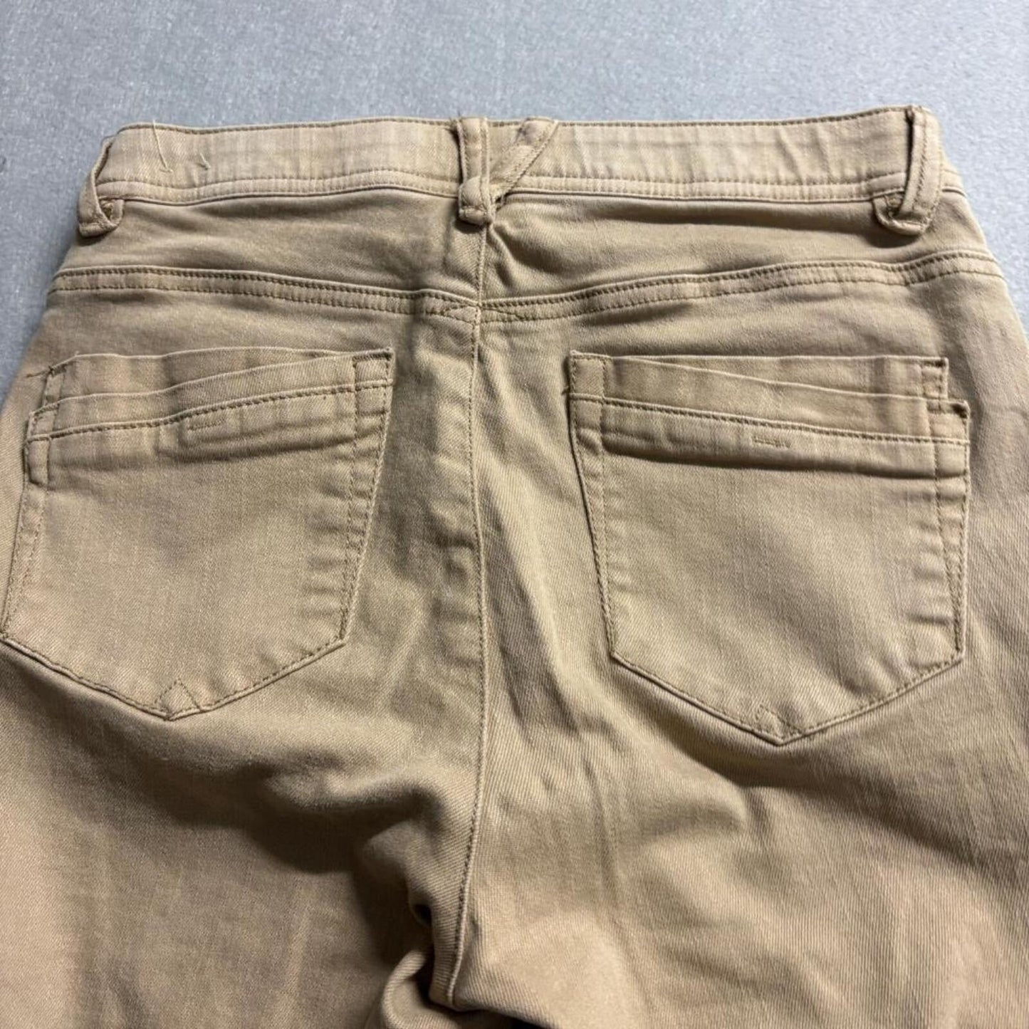 Democracy Ab Technology Bootcut Jeans Womens Size 2 Khaki Tan Stretch Denim