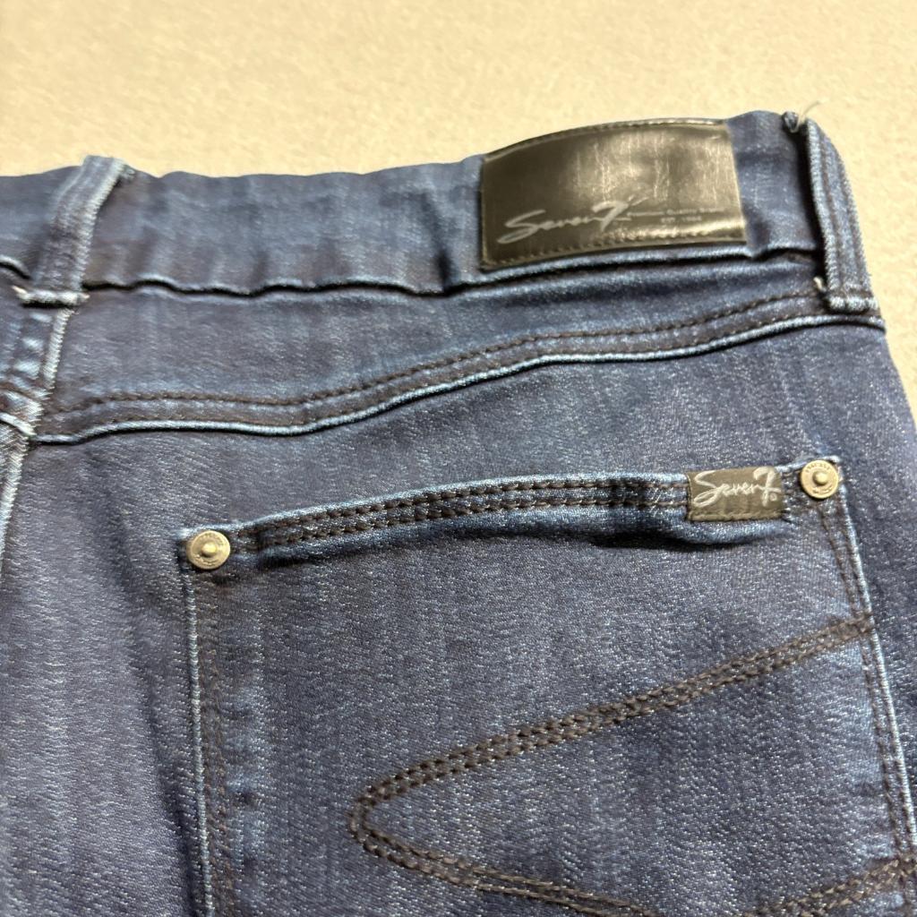 Seven7 Womens Skinny Jeans Size 12 Dark Wash Blue Denim Stretch High Rise