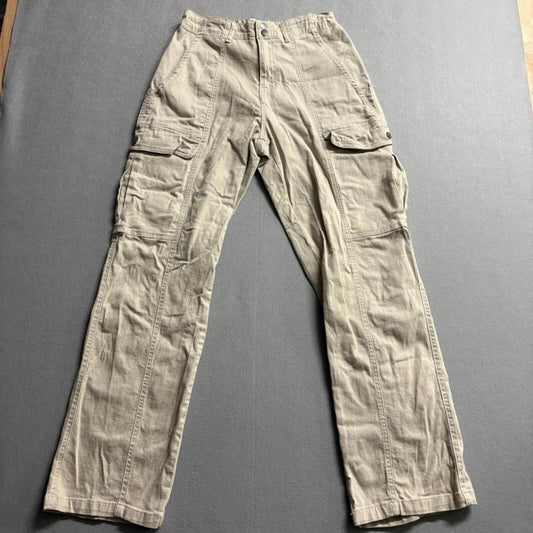 Fashion Nova Womens Cargo Pants Size M Beige Cotton Blend Elastic Waist Utility