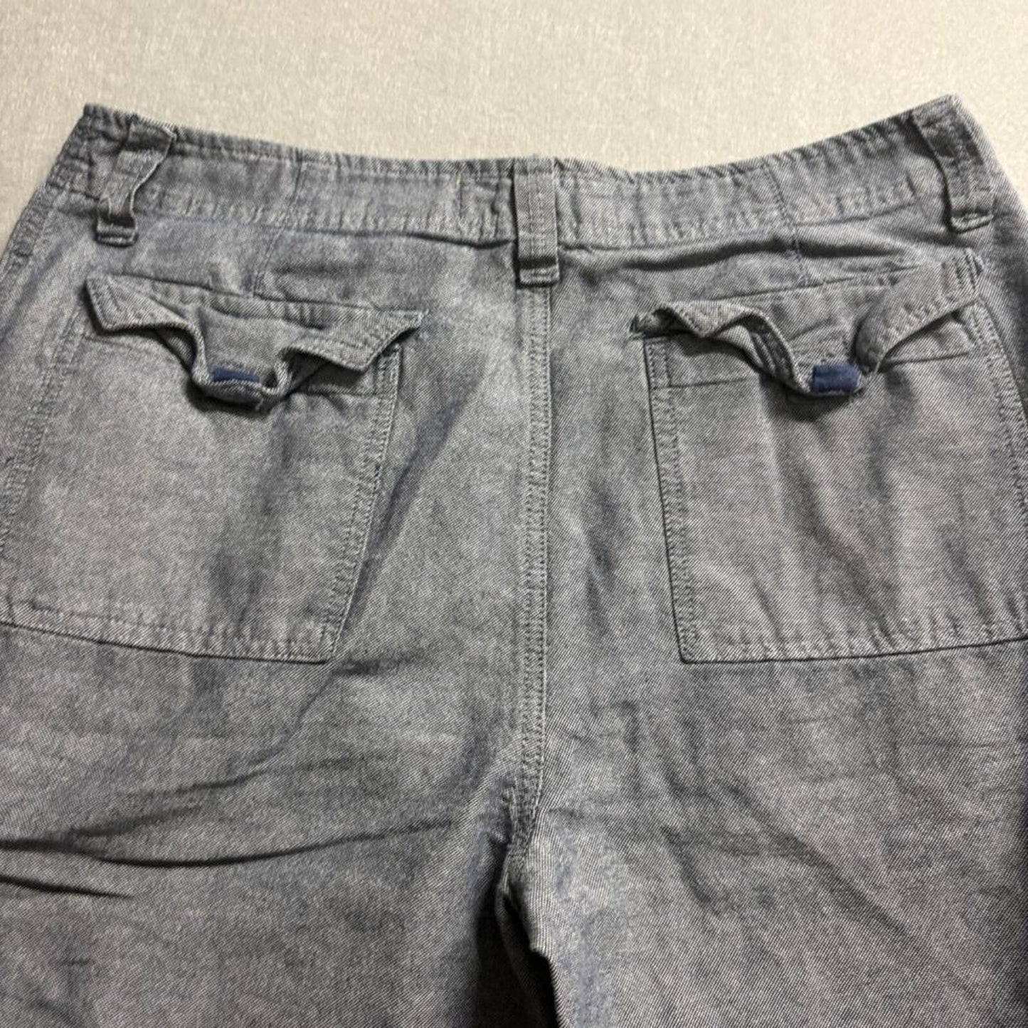 Vintage Genes 1891 Cargo Shorts Mens 36 Gray Cotton Chambray Original Stacked