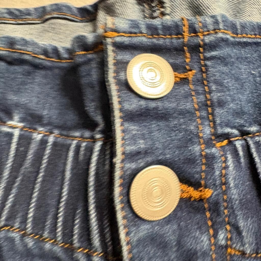 No Boundaries Paperbag Waist Jeans Womens Size 5 Blue Denim High Rise Stretch