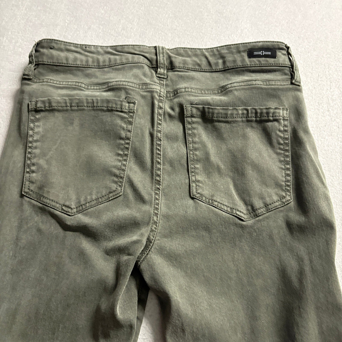 Liverpool Los Angeles The Ankle Skinny Jeans Womens 4P Olive Green Stretch Denim
