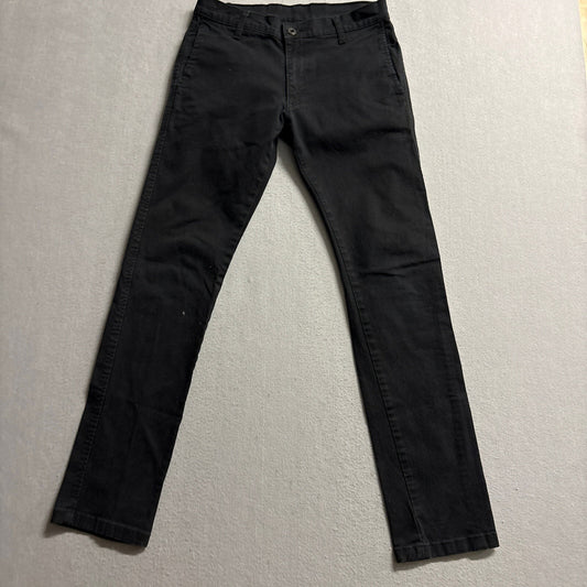 The Kennedy Denim Co Mens Size 30 Slim Straight Black Jeans Made in USA Stretch
