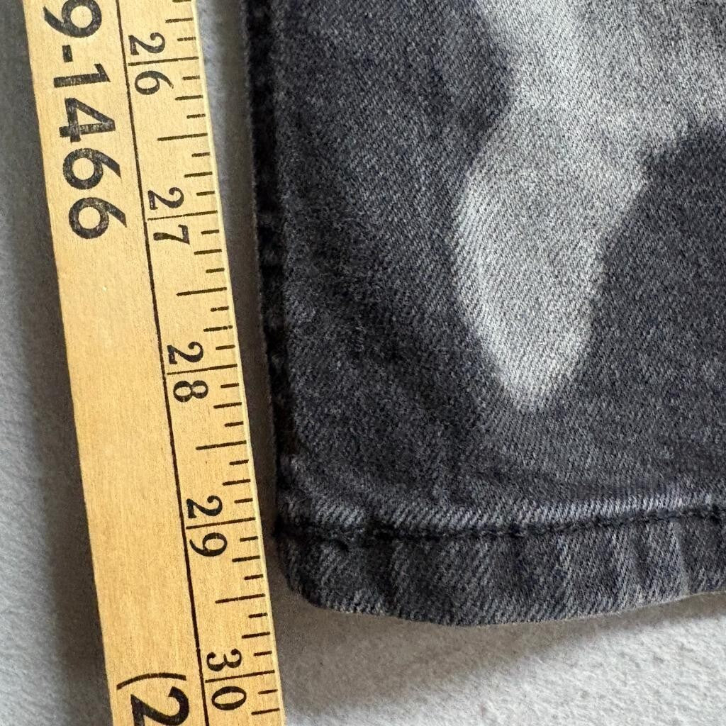 Wild Fable Super High Rise Straight Jeans Womens Size 4 Black Acid Wash Bleached