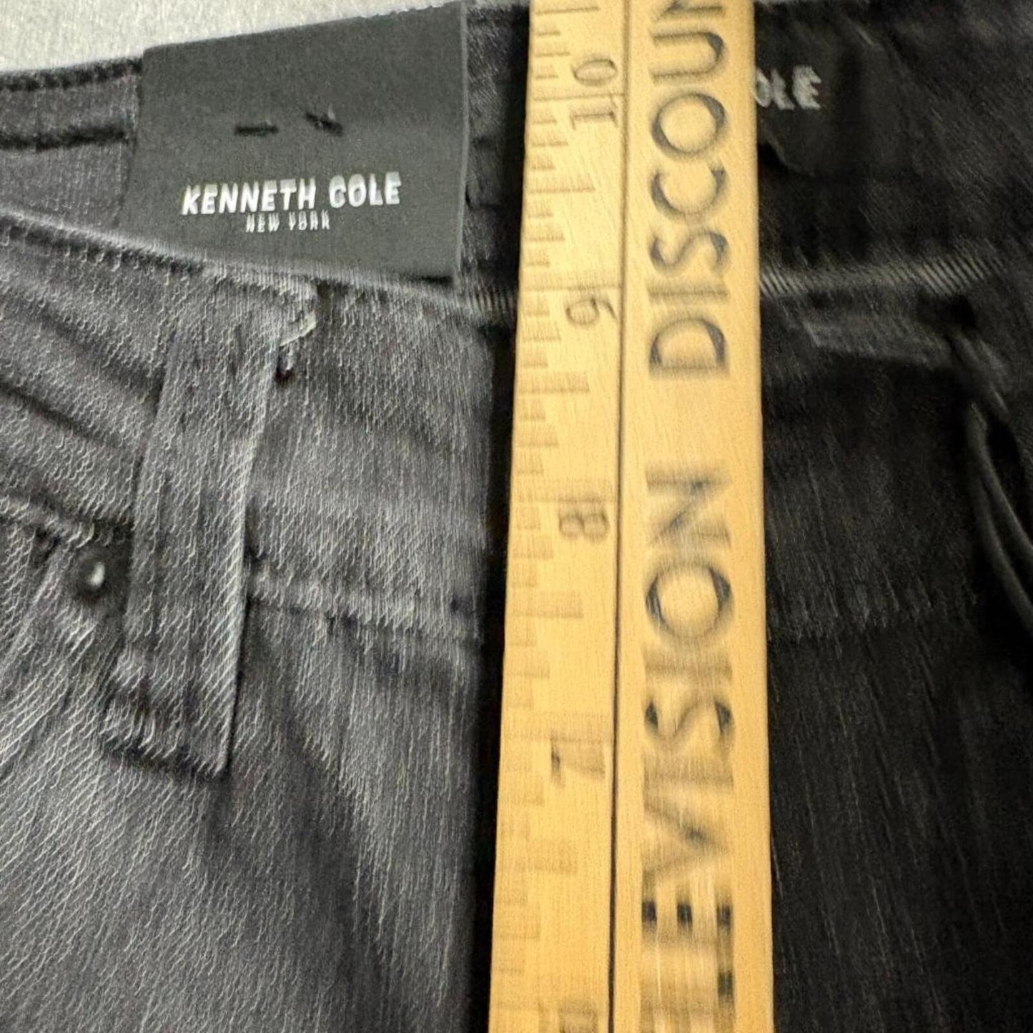 Kenneth Cole New York Slim Fit Jeans Mens 28x30 Black Stretch Denim NWT