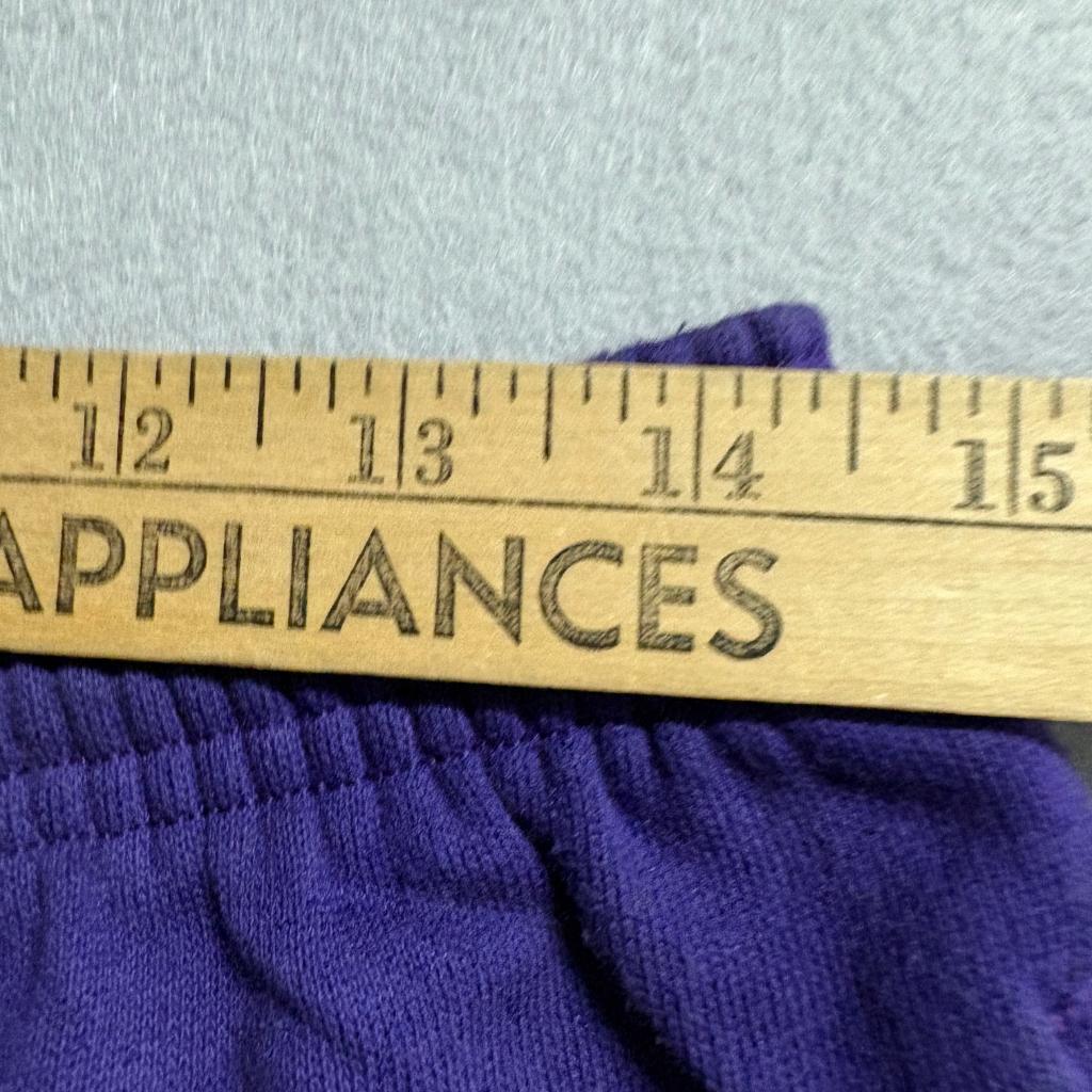 Vintage JE Morgan Sweat Shorts Womens Large Purple Fleece Drawstring Made in USA