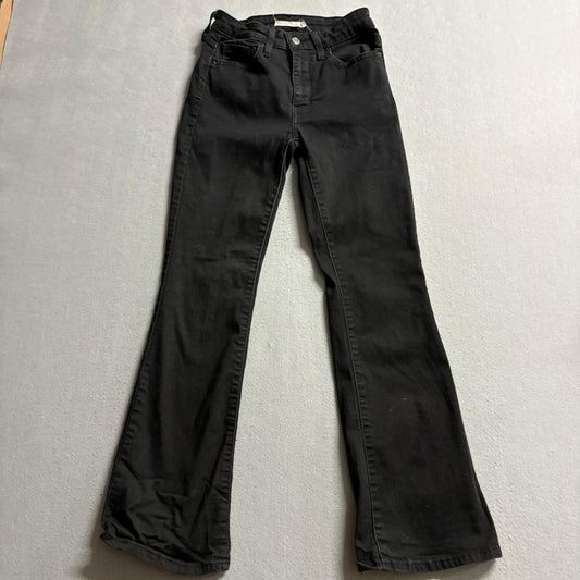Levi's 725 High Rise Bootcut Jeans Womens 27x30 Black Stretch Denim Pants