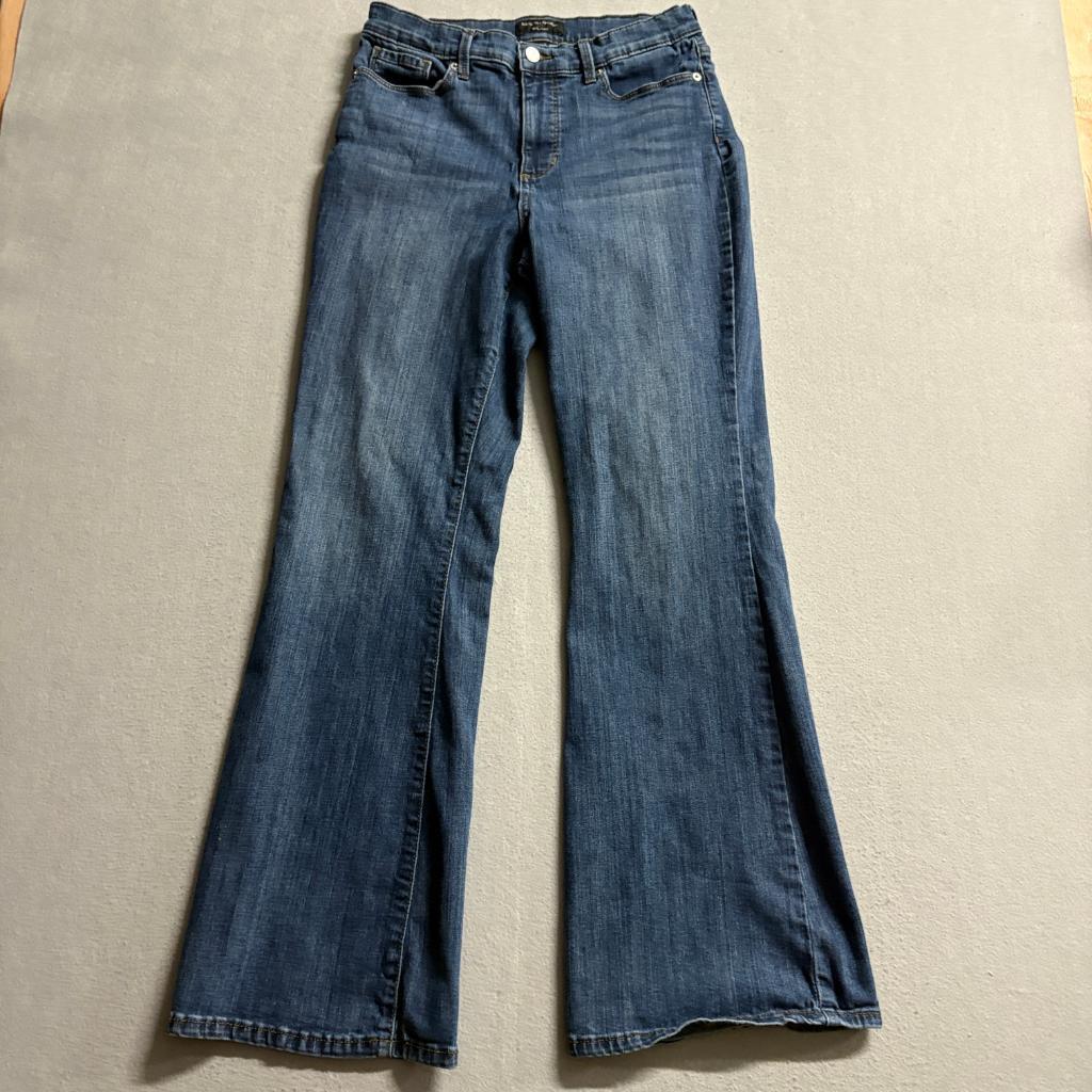 Banana Republic Slim Flare Jeans Womens 28/6 Blue Denim Stretch High Rise 29 In
