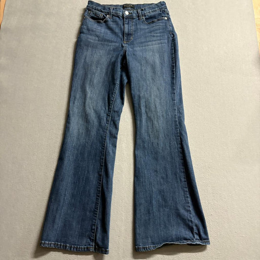 Banana Republic Slim Flare Jeans Womens 28/6 Blue Denim Stretch High Rise 29 In