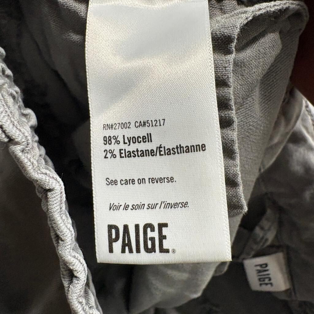 Paige Mens Mayslie Jogger Pants Size 27 Gray Lyocell Blend Drawstring Waist