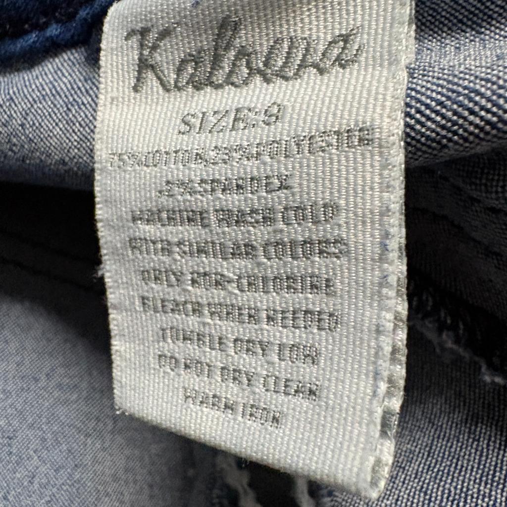 Kalowa Premium Collection Distressed Skinny Jeans Womens Size 9 Acid Wash Blue