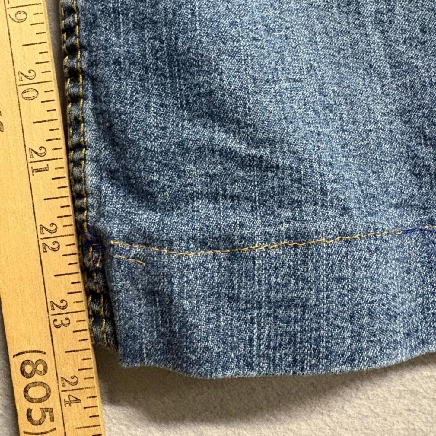 Jordache Lo-Rise Stretch Jeans Womens 15/16 Petite Blue Denim Crop Flare 5807