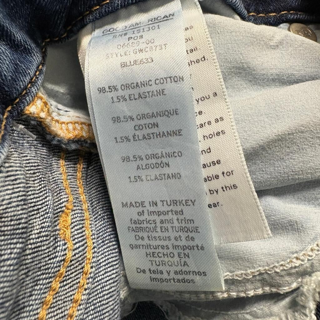 Good American High Rise Skinny Jeans Womens Size 10 30 Blue Denim Raw Hem