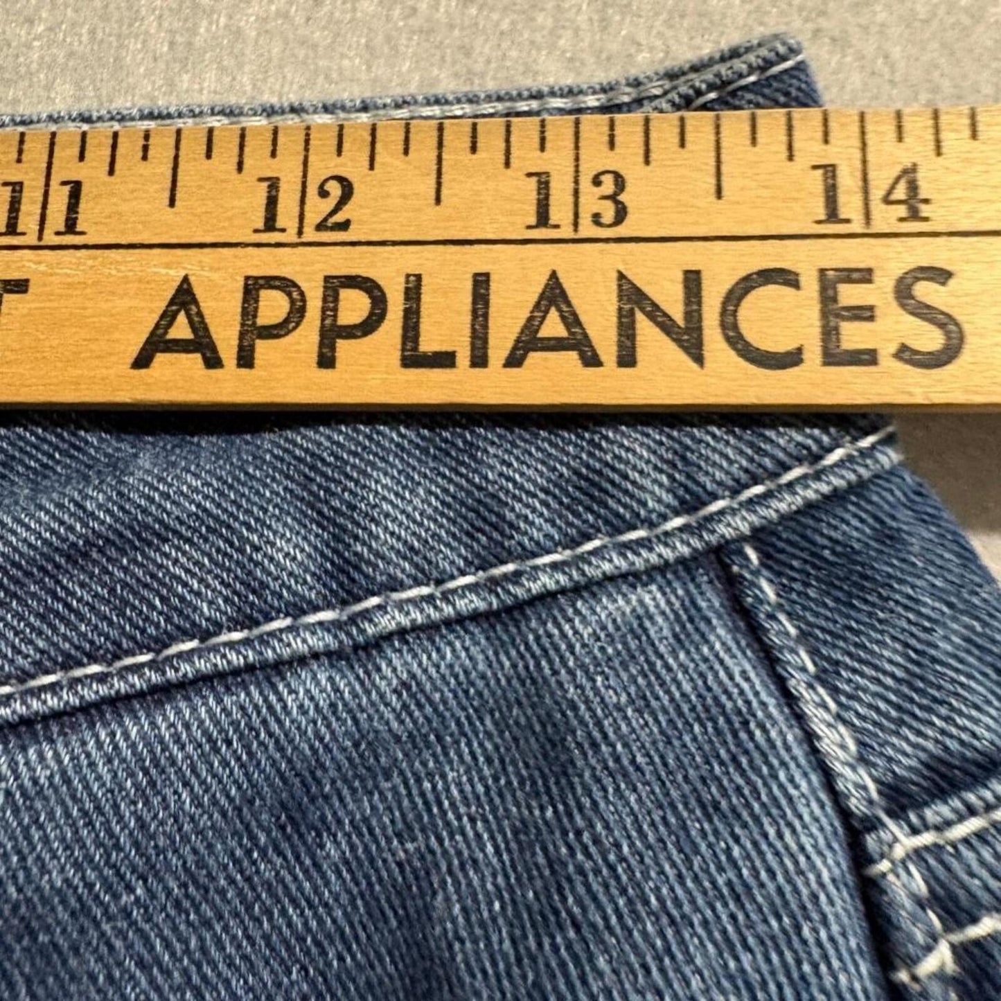 SHEIN Wide Leg Jeans Womens Size 27 Blue High Rise Seam Detail Denim Pants