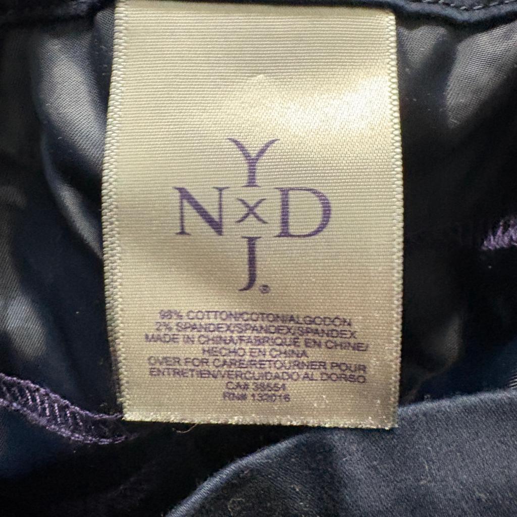 NYDJ Womens Pants Size 16 Navy Blue Cotton Blend Stretch Ankle Dress Pants
