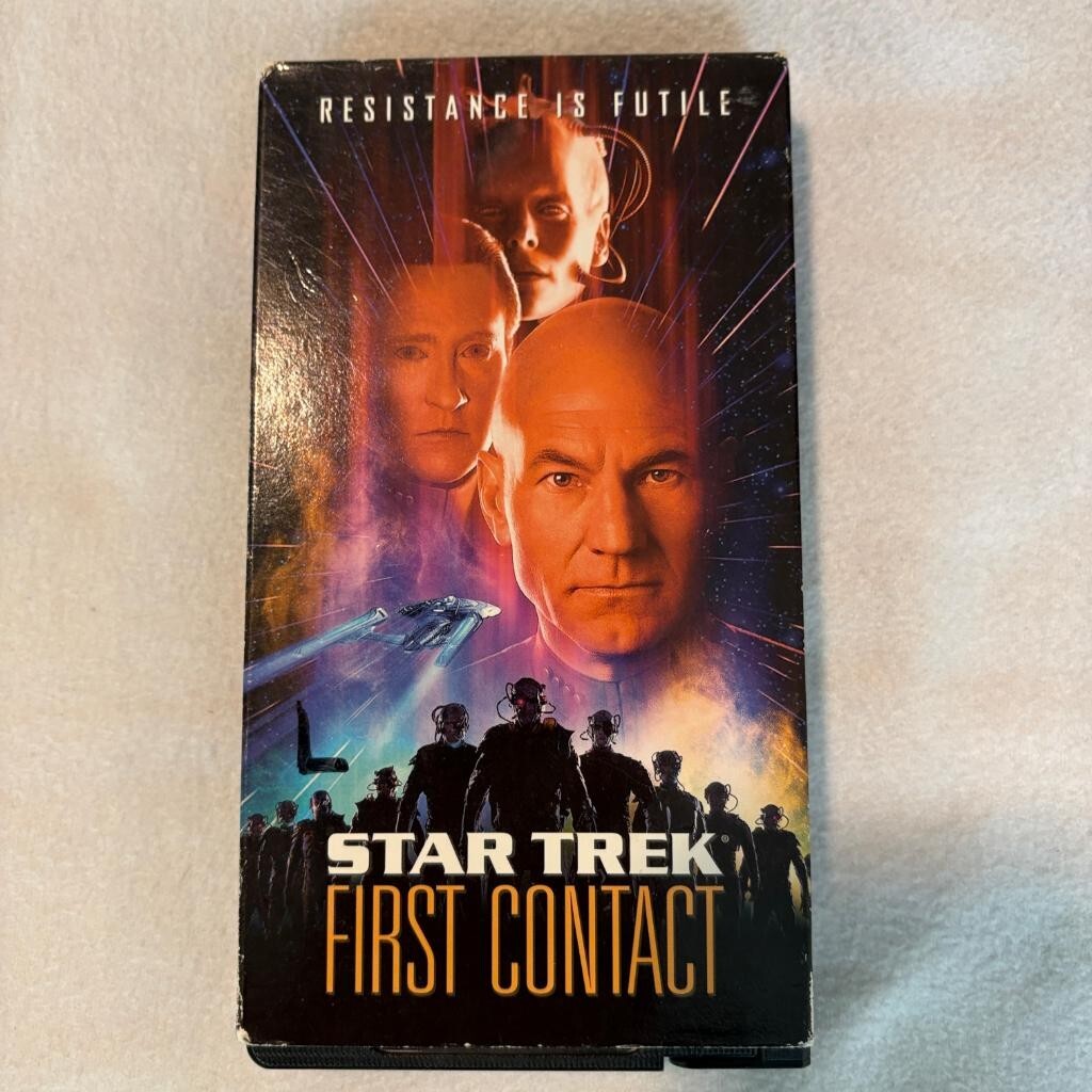 Star Trek First Contact VHS Tape 1997 Paramount Sci-Fi Movie Patrick Stewart
