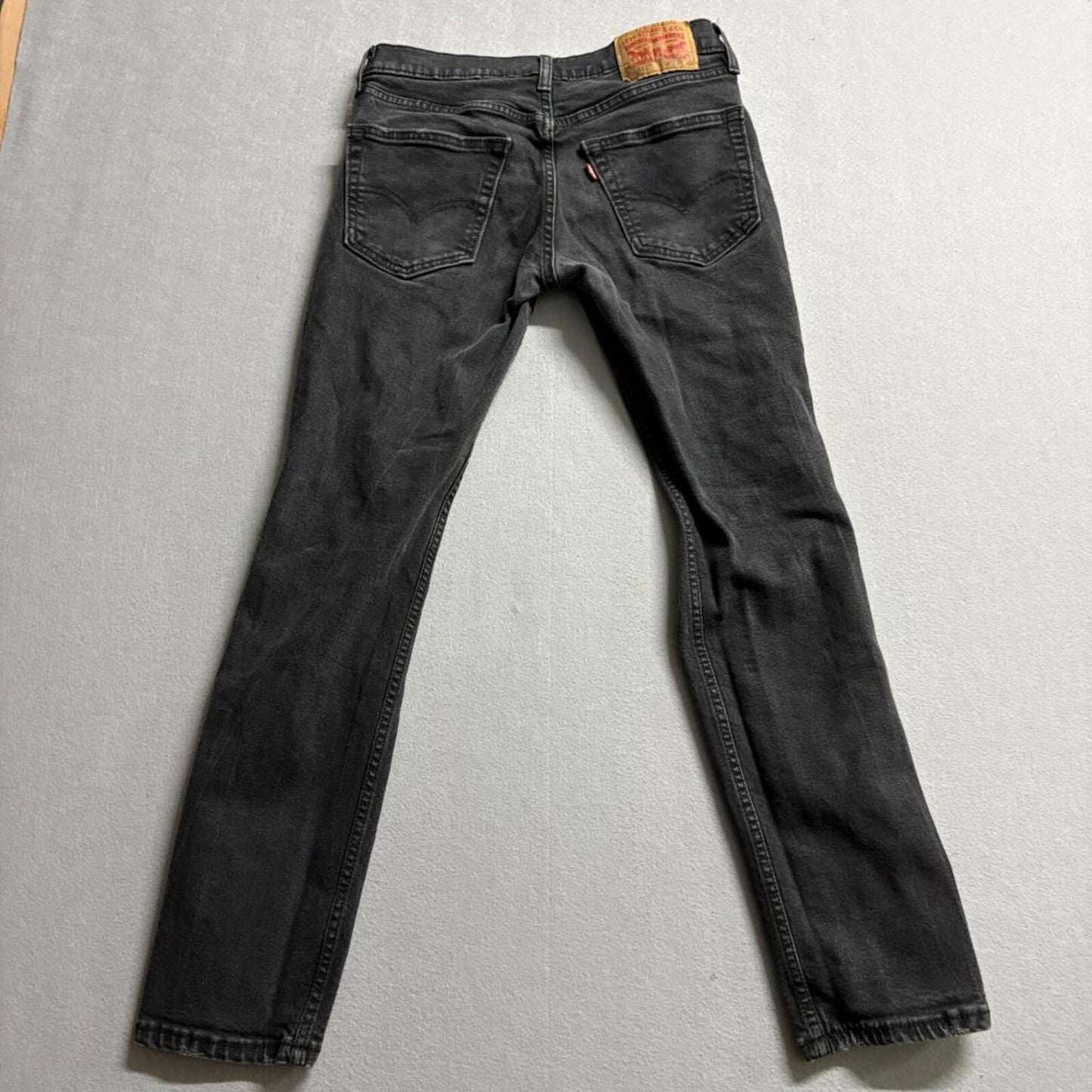 Levi's 511 Slim Fit Distressed Jeans Mens 30x32 Black Ripped Denim Pants