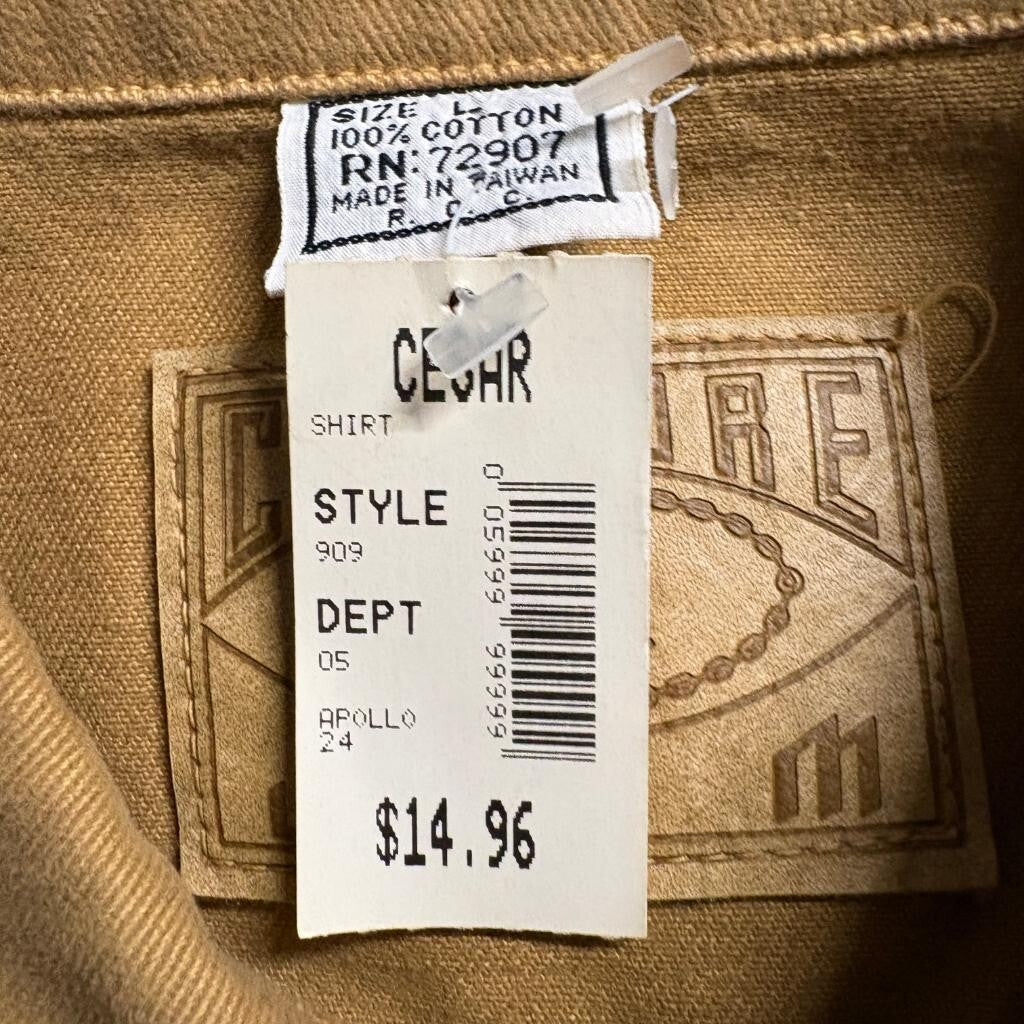 Vintage Culture Jam Canvas Chore Jacket Mens Large Brown Cotton Work Utility