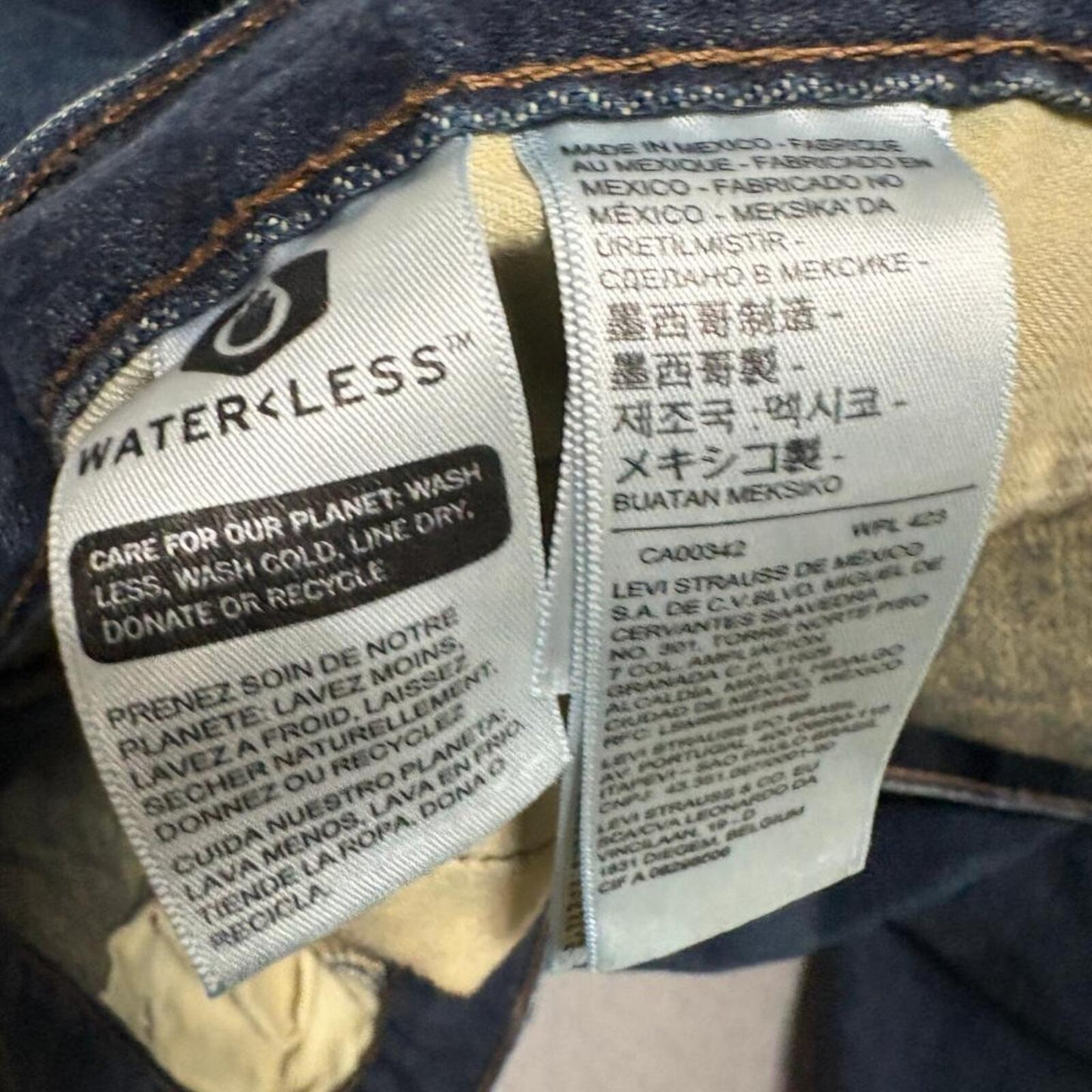 Levi's 569 Loose Straight Jeans Mens 40x32 Blue Denim WaterLess Pants