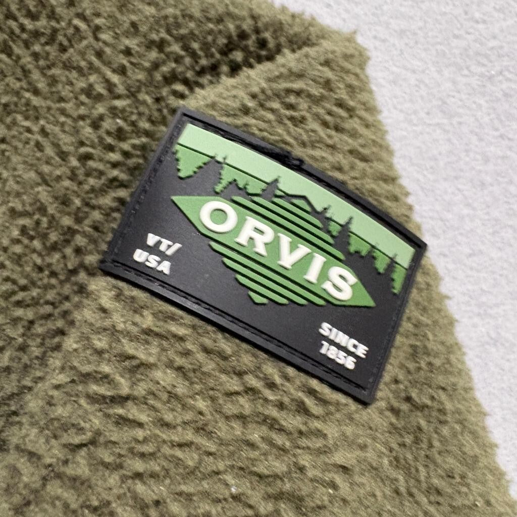 Orvis Classic Collection Fleece Jacket Mens XL Green Full Zip Mock Neck VT USA