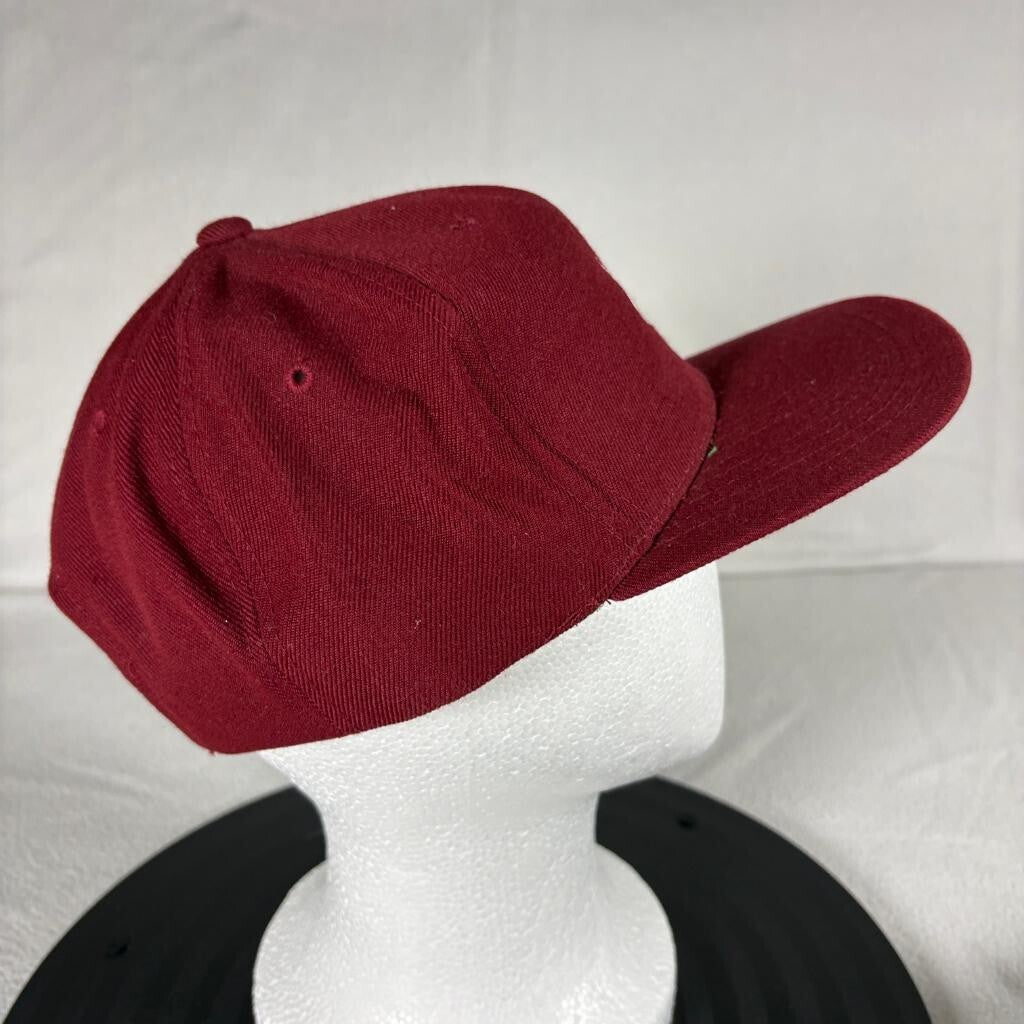 Vintage Nike Swoosh Snapback Hat Headmaster Maroon Green Under Brim Wool Blend