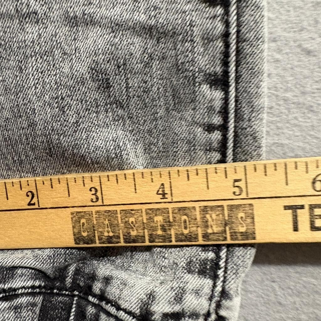 SONG Jeans Womens 7/28 Gray Acid Wash Paperbag Waist Denim Joggers Stretch