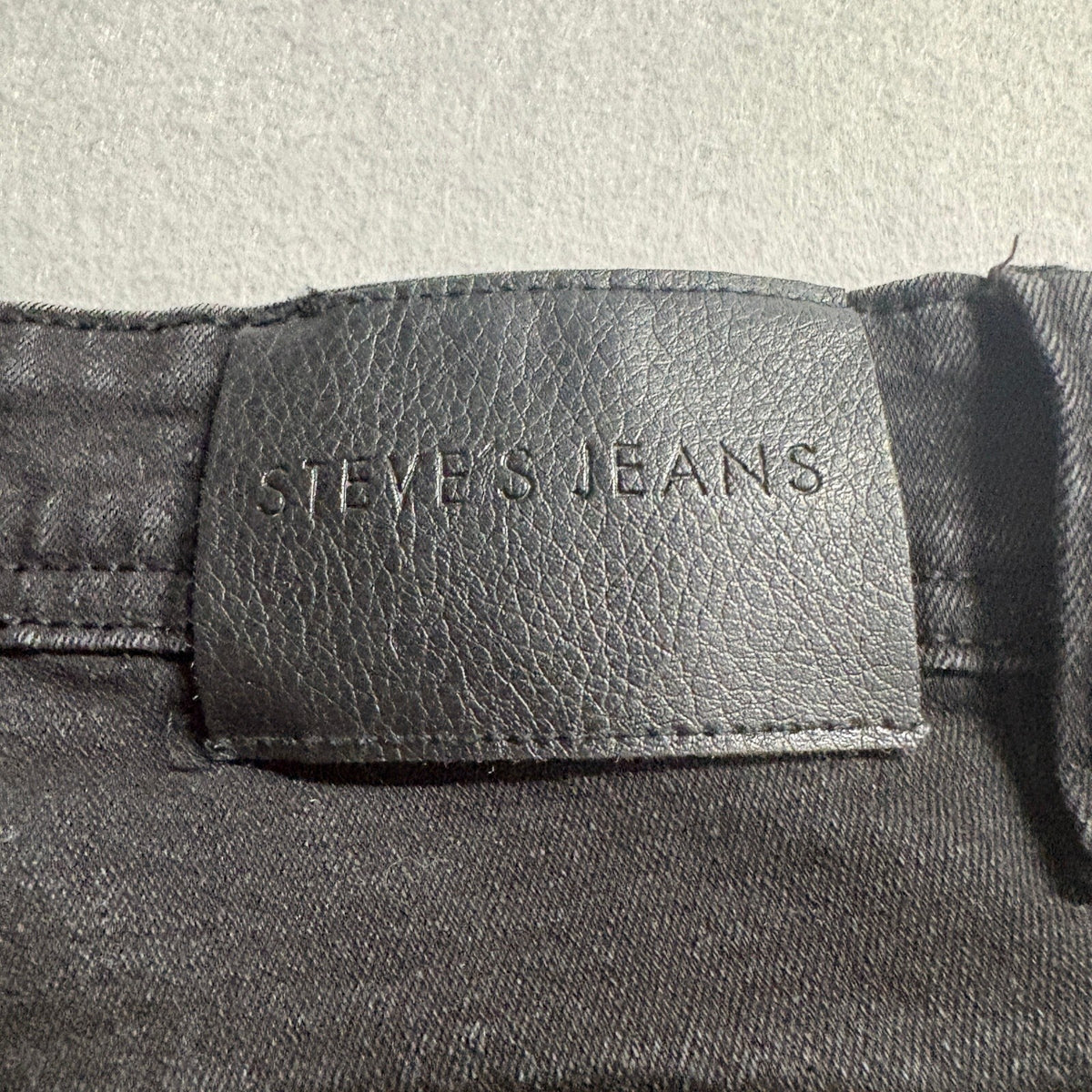 Steve's Jeans Mens 31x32 Black Slim Stretch Denim Pants Zipper Pocket Casual