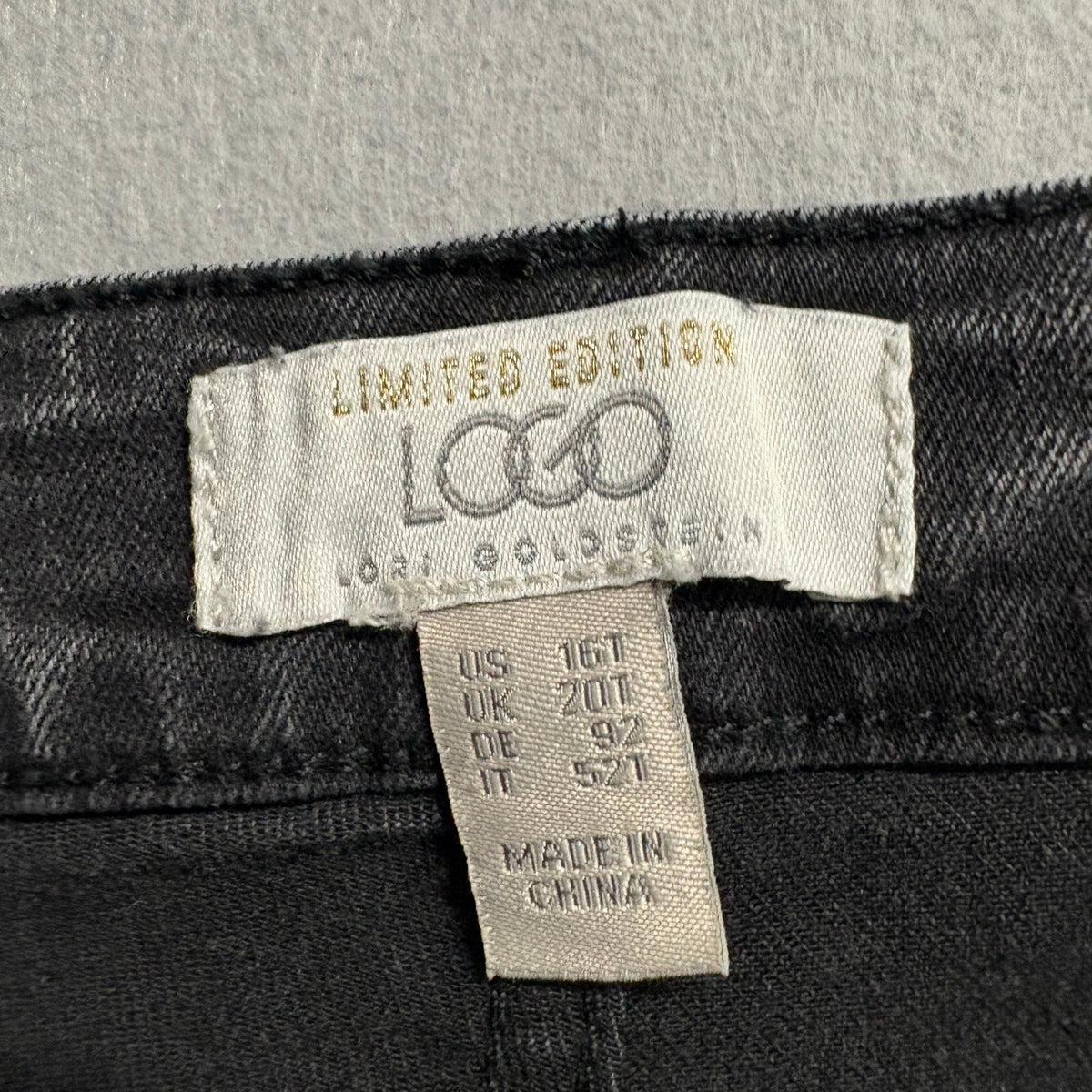 LOGO Lori Goldstein Limited Edition Boyfriend Jeans Womens 16T Gray Patchwork